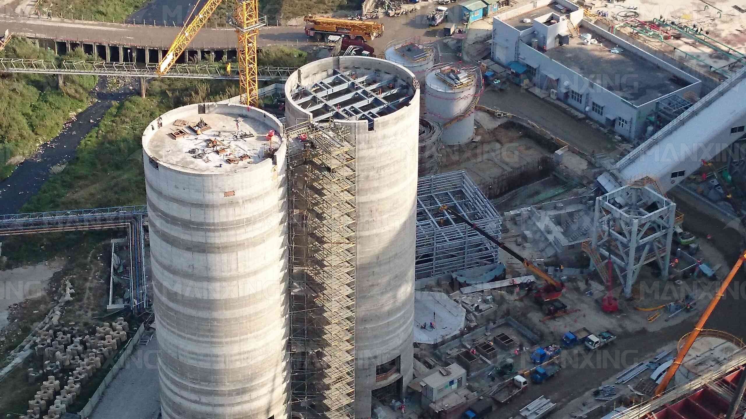 Power Plant Fly Ash Handling Optimization with Steel Silos